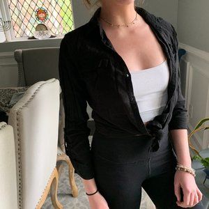 ❤️Cute Black Button Down Shirt